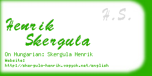 henrik skergula business card